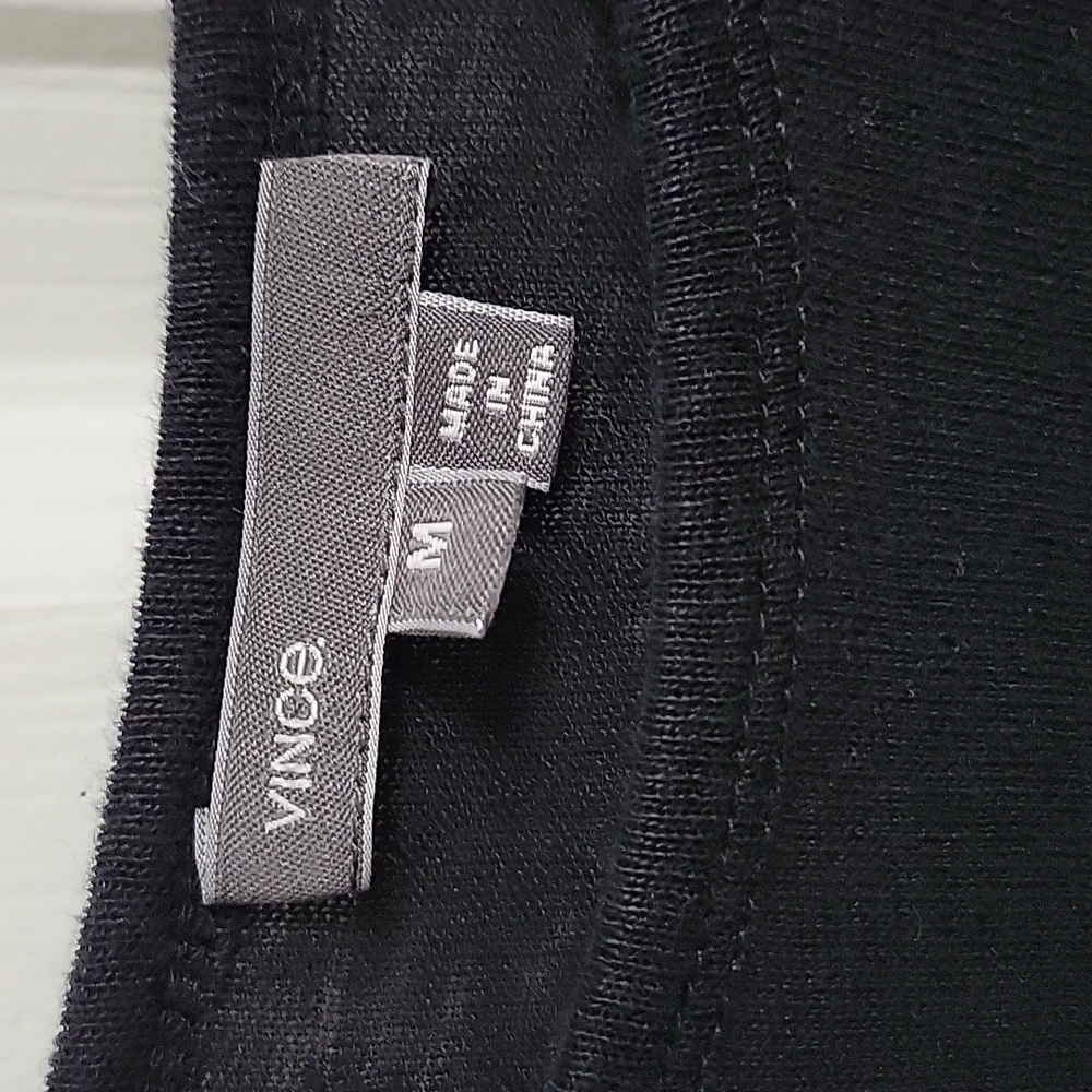 Vince Black Basic Long Sleeve Pocket Tee - image 2